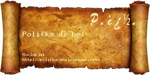Polifka Ábel névjegykártya
