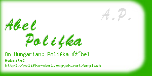 abel polifka business card